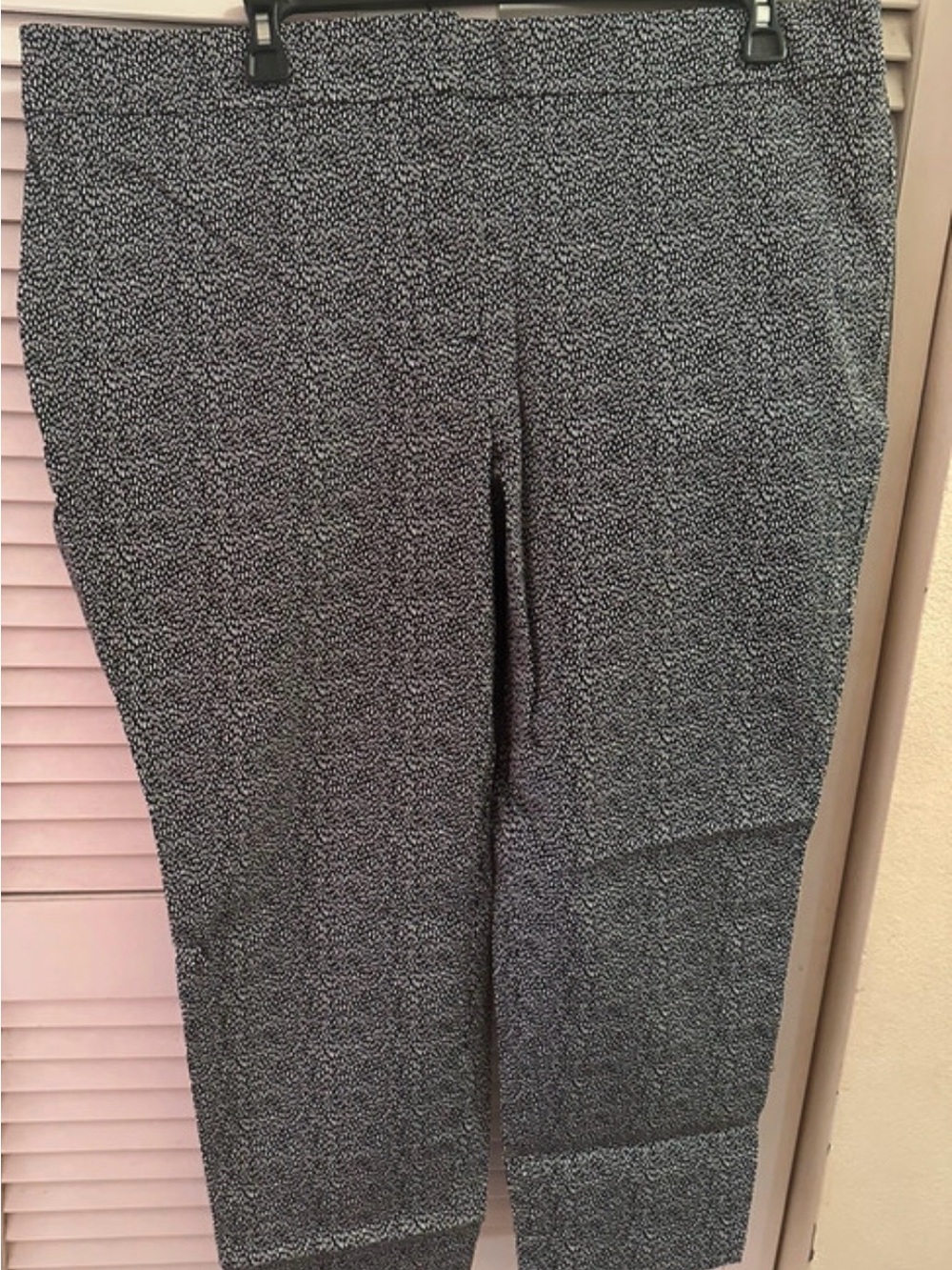 Talbots Black and White Micro-Print Straight Leg Pants